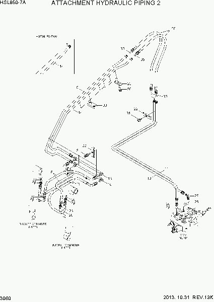 3060 ATTACHMENT HYDRAULIC PIPING 2