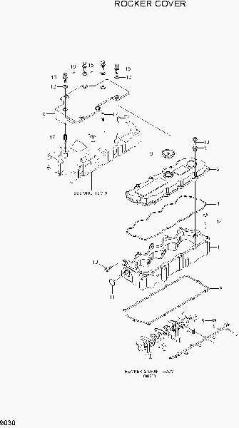 9030  ROCKER COVER   Hyundai R110-7A