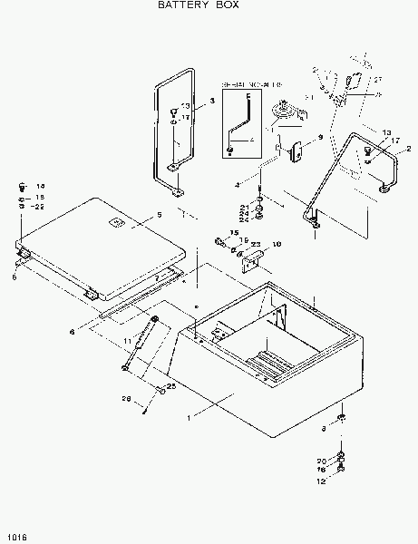 1016  BATTERY BOX   Hyundai R120W