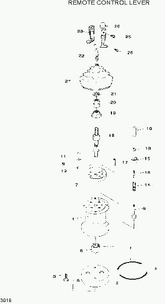 3016  REMOTE CONTROL LEVER   Hyundai R120W