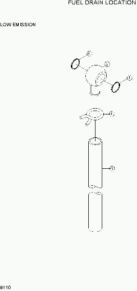 8110  FUEL DRAIN LOCATION   Hyundai R130LC-3