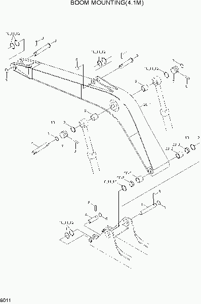 6011  BOOM MOUNTING(4.1M)   Hyundai R130LC