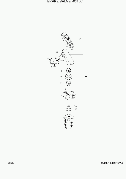 2065  BRAKE VALVE(-#0150)   Hyundai R130W-3