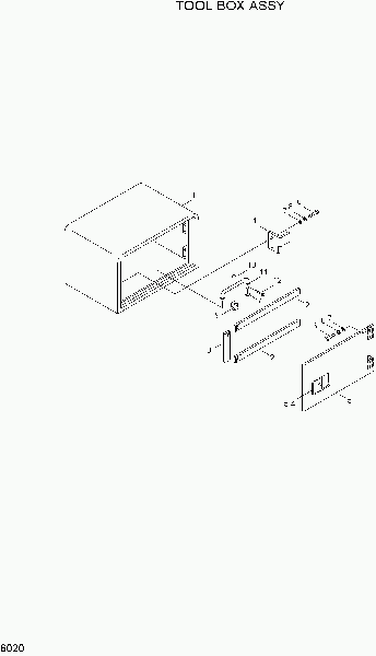 6020  TOOL BOX ASSY   Hyundai R130W-3