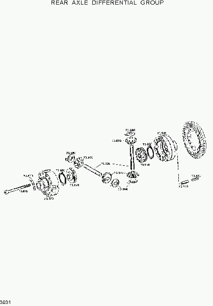 3031  REAR AXLE DIFFERENTIAL GROUP   Hyundai R130W
