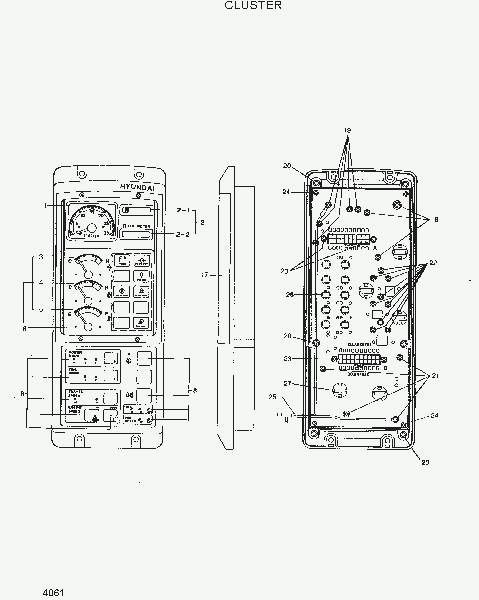 4061  CLUSTER   Hyundai R130W