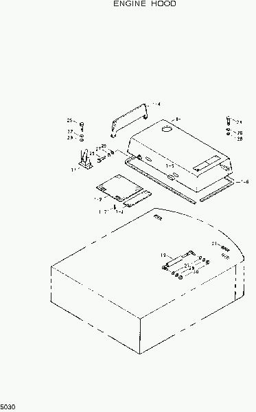 5030  ENGINE HOOD   Hyundai R130W
