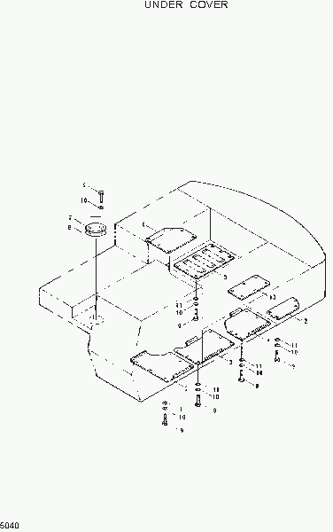 5040  UNDER COVER   Hyundai R130W