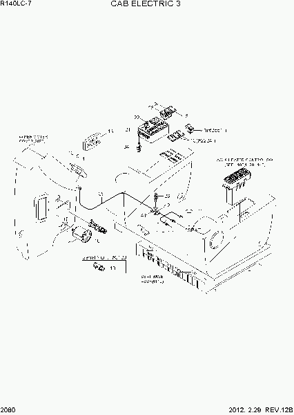2080  CAB ELECTRIC 3   Hyundai R140LC-7