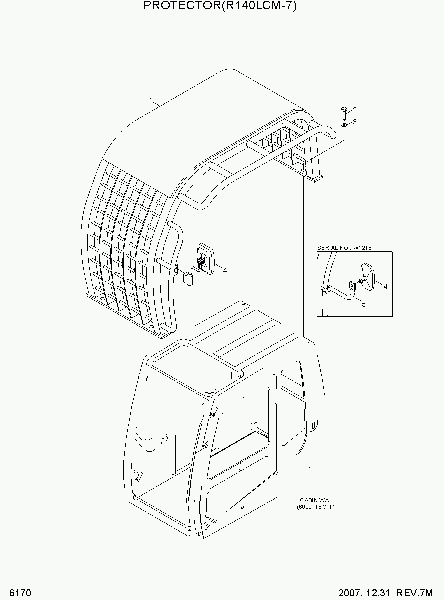 6170  PROTECTOR(R140LCM-7)   Hyundai R140LC-7