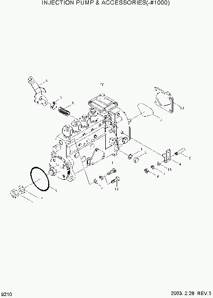 9210  INJECTION PUMP & ACCESSORIES(-#1000)   Hyundai R140LC-7