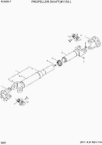 5021    (#1158-)   Hyundai R140W-7