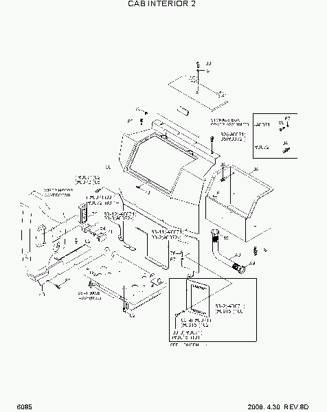 6085  CAB INTERIOR 2   Hyundai R140W-7