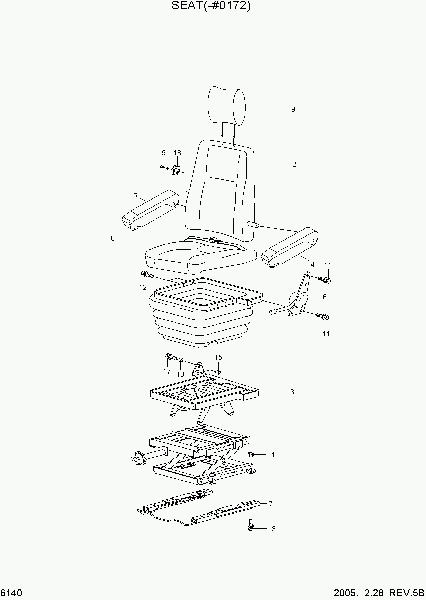 6140  SEAT(-#0172)   Hyundai R140W-7