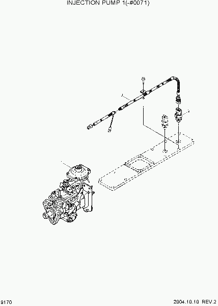 9170  INJECTION PUMP 1(-#0071)   Hyundai R140W-7