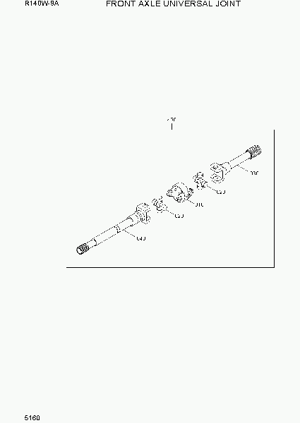 5160  FRONT AXLE UNIVERSAL JOINT   Hyundai R140W-9A