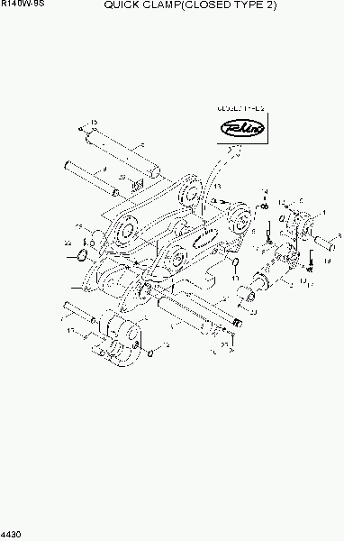 4430  QUICK CLAMP(CLOSED TYPE 2, -#0182)   Hyundai R140W-9S