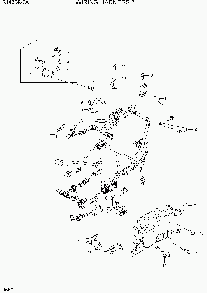 9580  WIRING HARNESS 2   Hyundai R145CR-9A