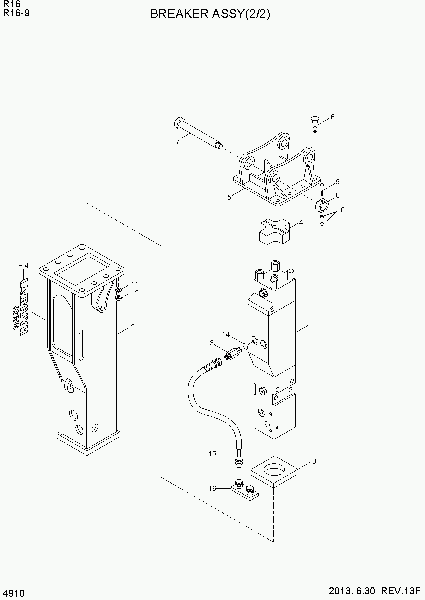 4910  BREAKER ASSY(2/2)   Hyundai R16-9