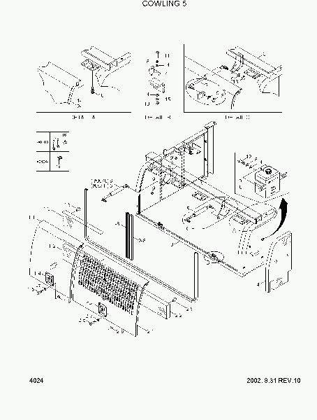 4024  COWLING 5   Hyundai R160LC-3
