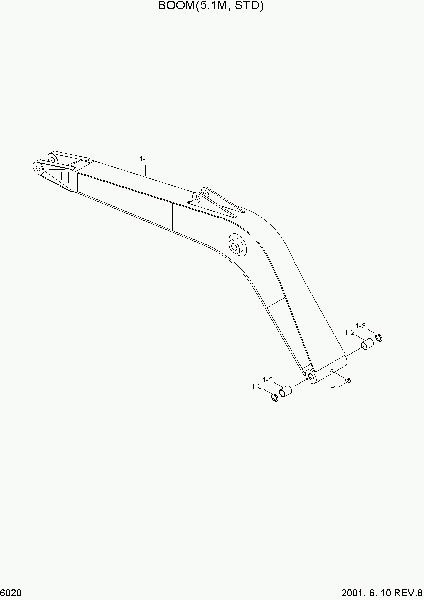 6020  BOOM(5.1M, STD)   Hyundai R160LC-3