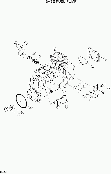 8220  BASE FUEL PUMP   Hyundai R160LC-3