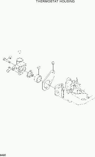 8490  THERMOSTAT HOUSING   Hyundai R160LC-3