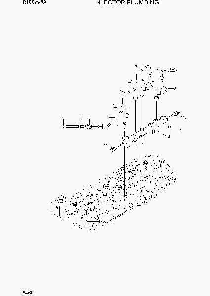 9460  INJECTOR PLUMBING   Hyundai R180W-9A