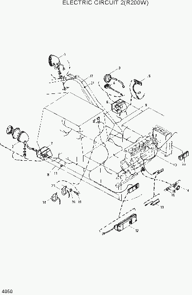 4050  ELECTRICAL CIRCUIT 2(R200W)   Hyundai R200W/R200W-2