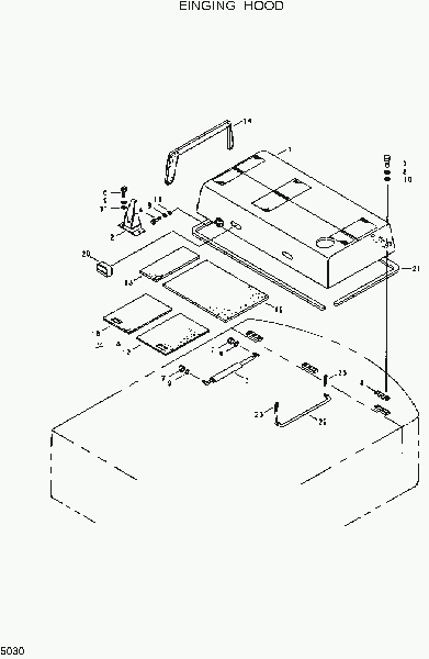 5030  ENGINE HOOD   Hyundai R200W/R200W-2