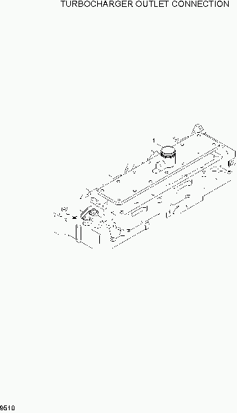 9510  TURBOCHARGER OUTLET CONNECTION   Hyundai R200W/R200W-2
