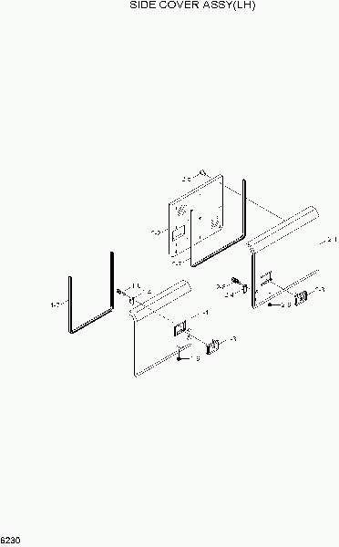 6230  SIDE COVER ASSY(LH)   Hyundai R200W-7A