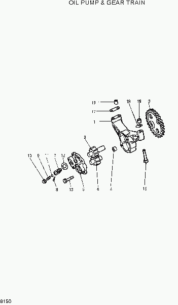 8150  OIL PUMP & GEAR TRAIN   Hyundai R210LC-3H