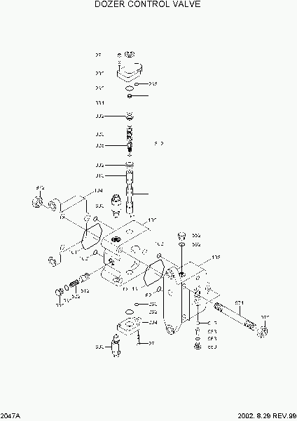 2047A  DOZER CONTROL VALVE   Hyundai R210LC-3