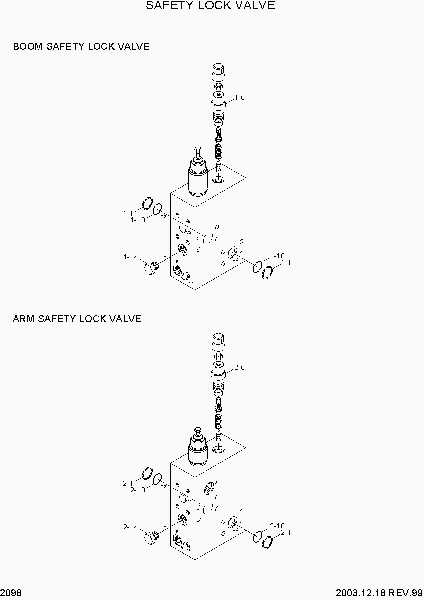 2098  SAFETY LOCK VALVE   Hyundai R210LC-3