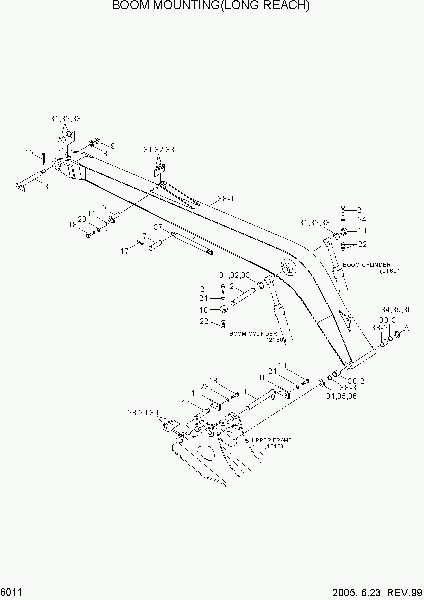 6011  BOOM MOUNTING(LONG REACH)   Hyundai R210LC-3