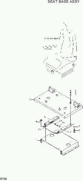 6130  SEAT BASE ASSY   Hyundai R210LC-7A