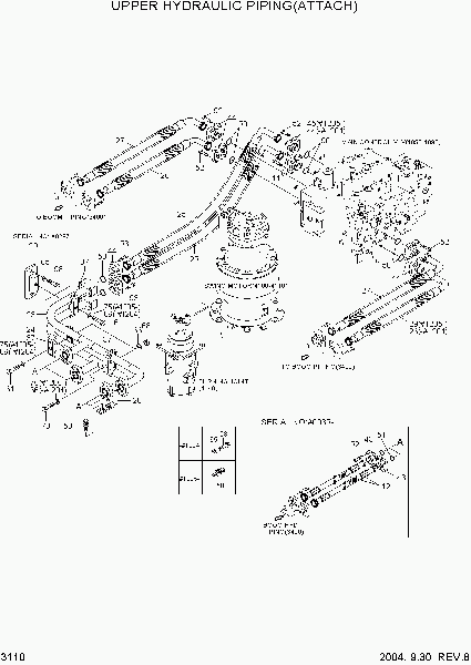 3110  UPPER HYD PIPING(ATTACH)   Hyundai R210LC-7