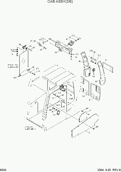 6030  CAB ASSY(2/6)   Hyundai R210LC-7