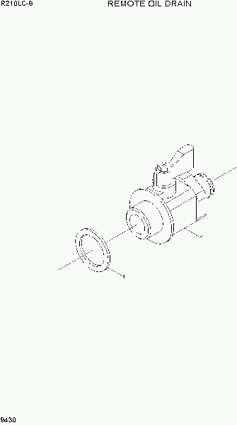 9430  REMOTE OIL DRAIN   Hyundai R210LC-9