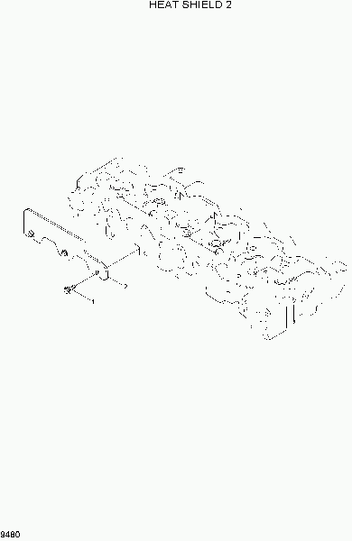 9480  HEAT SHIELD 2   Hyundai R210NLC-7A
