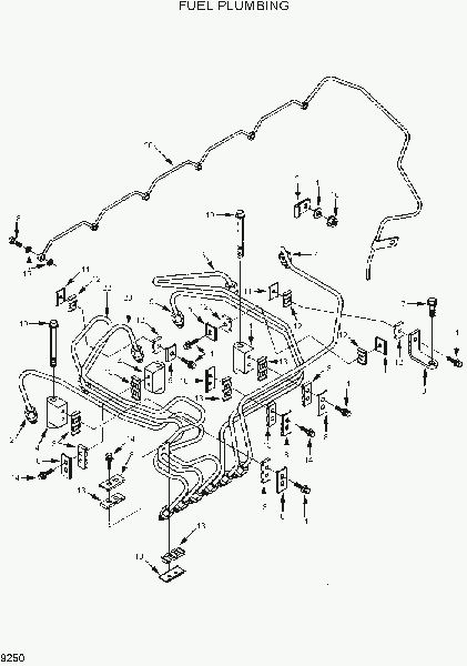 9250  FUEL PLUMBING   Hyundai R210NLC-7