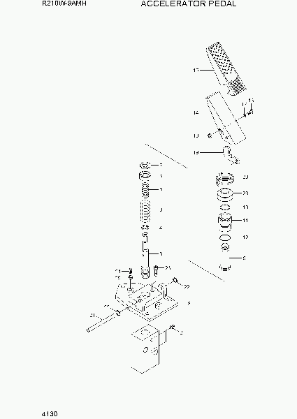 4130  ACCELERATOR PEDAL   Hyundai R210W9AMH