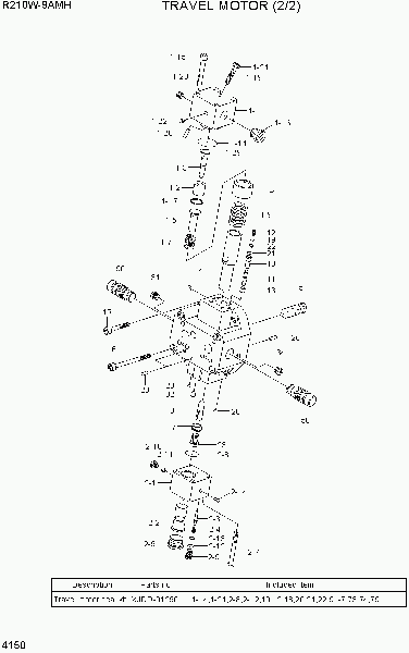 4150  TRAVEL MOTOR (2/2)   Hyundai R210W9AMH