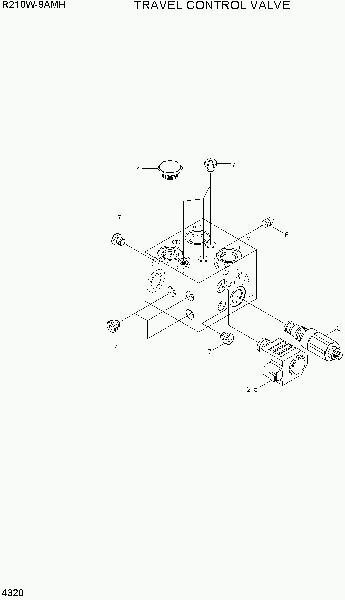 4320  TRAVEL CONTROL VALVE   Hyundai R210W9AMH