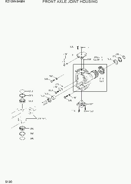 5130  FRONT AXLE JOINT HOUSING   Hyundai R210W9AMH