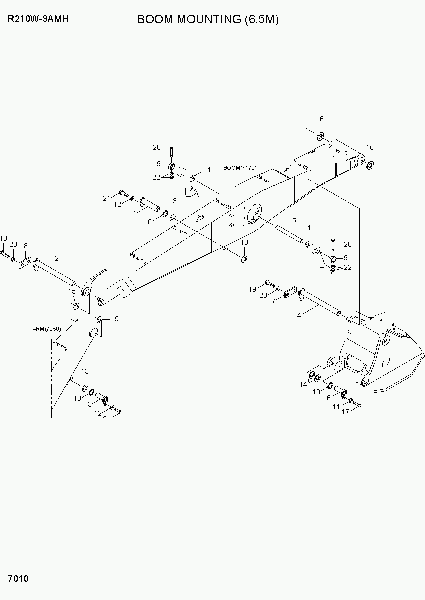 7010  BOOM MOUNTING (6.5M)   Hyundai R210W9AMH