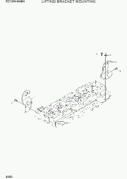 9350  LIFTING BRACKET MOUNTING   Hyundai R210W9AMH