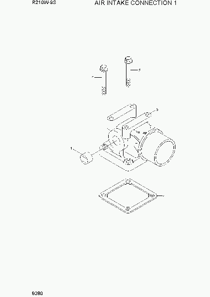 9280  AIR INTAKE CONNECTION 1   Hyundai R210W-9S