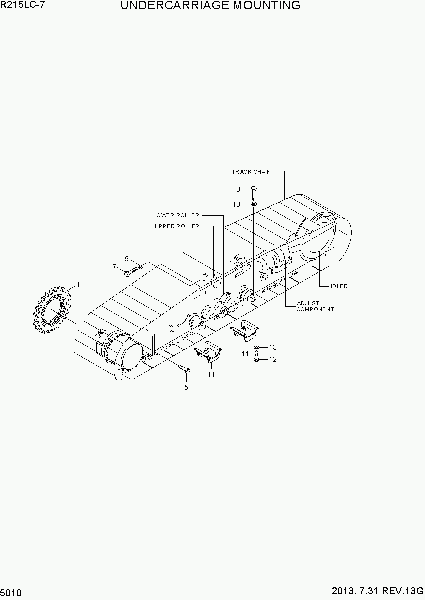 5010  UNDERCARRIAGE MOUNTING   Hyundai R215LC-7(INDIA)